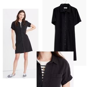 Madewell Denim Waisted Shirtdress in Lunar Wash